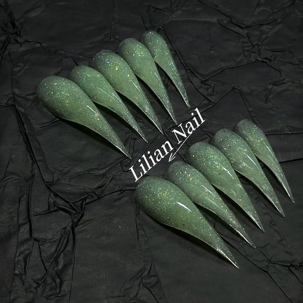 10Pcs Spice Girl Colorful Handmade Full Cover False Nail Y2K Long Dragon Shape Claw Cat Eyes Gradients Reusable Press On Nails