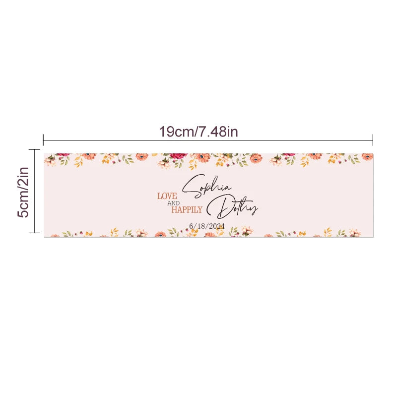 Custom Wedding Water Bottle Labels Personalized Name &amp; Date