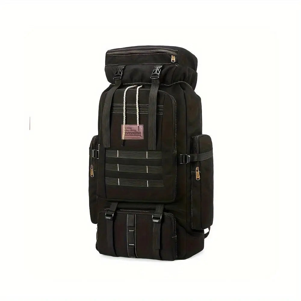 1pc 90L Hiking Daypack Backpack Canvas Hydration Pack for