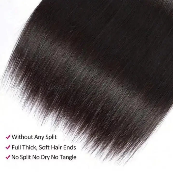 40 42 Inch Long Straight Human Hair Bundles Natural Brazilian