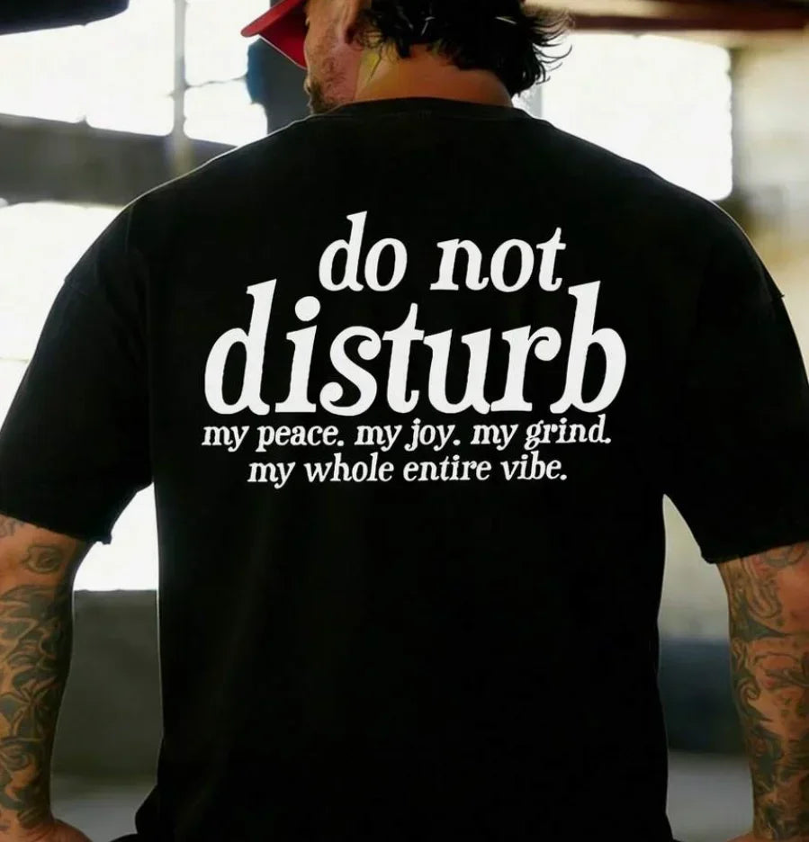 Men's T-shirt Casual Versatile Simple English Slogan Printing Fashion