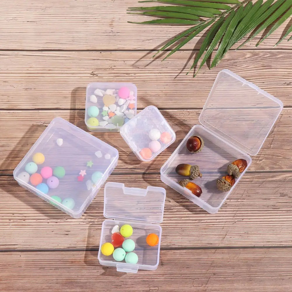 1pc Small Plastic Home Items Sundries Organizer Case Transparent Storage Box Jewelry Beads Container Fishing Tools Storage Box