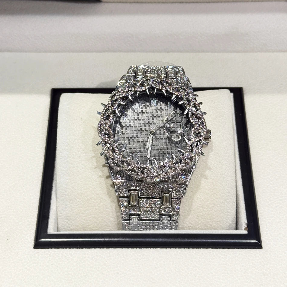 Thorn Spike Iced-Out Men's Watch