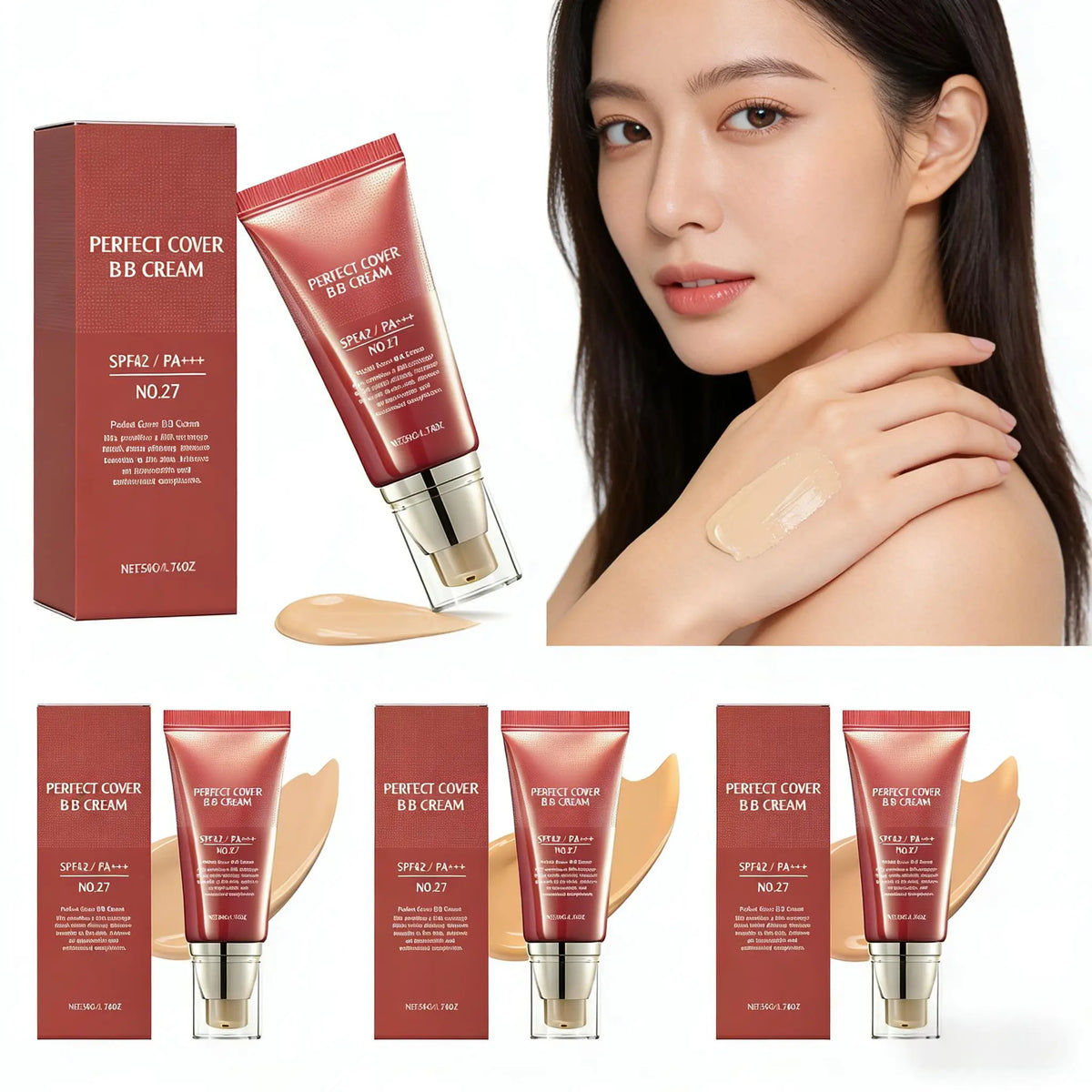 Perfect Cover Bb Cream Brightens Complexion Covering Skin Blemishes