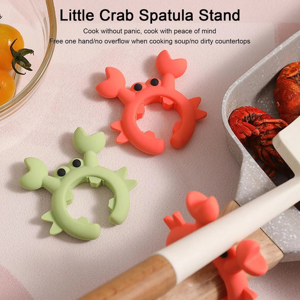 Crab-Shaped Silicone Utensil Rest