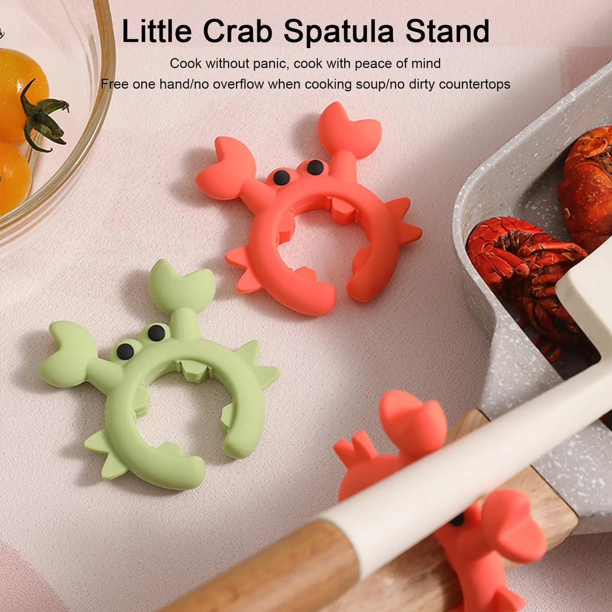 Crab-Shaped Silicone Utensil Rest