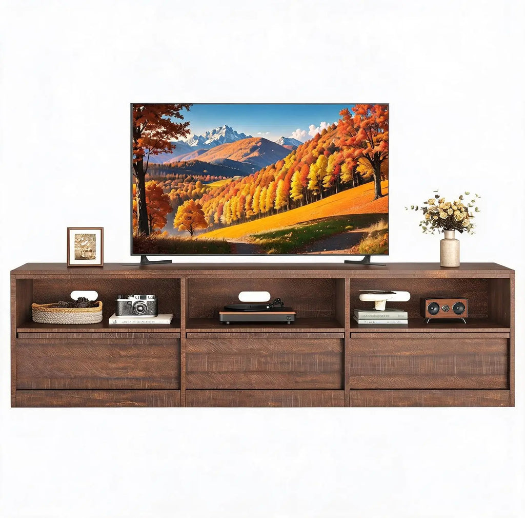 Garvee Solid Wood TV Cabinet With Drawers