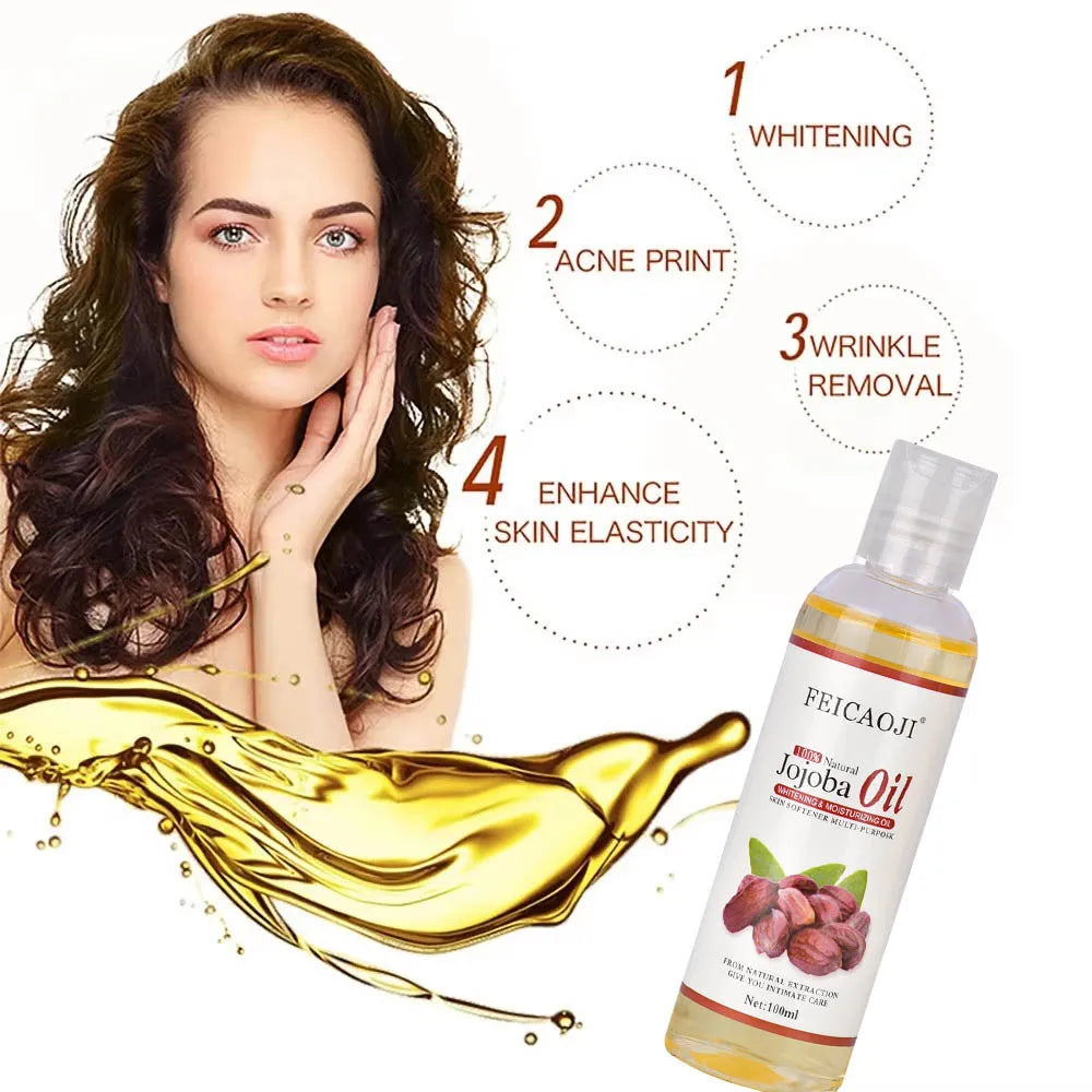 100ml Jojoba Body Oil Essential Oil Pure Natural Plant Oil Moisturizing Spa Scraping Massage Oil Health Care Skin Care Body Care