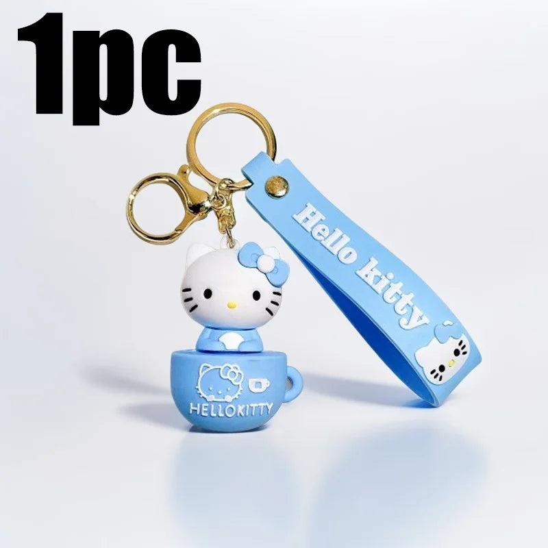 MINISO Cute Cartoon KT Keychain Girl Schoolbag Shoulder Bag Car Keyring Kid Children Kawaii Gift Festival gifts Festival gifts