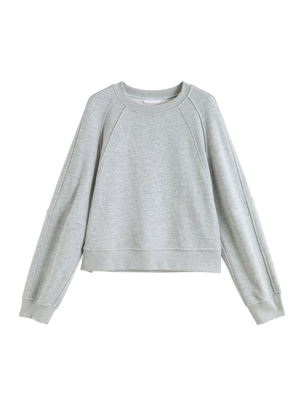 ZIQIAO Petite Sense Structure Raglan Sleeve Pullover Sweatshirt For Women 2025 Autumn New Round Neck Solid Color Top 25ZQ93075