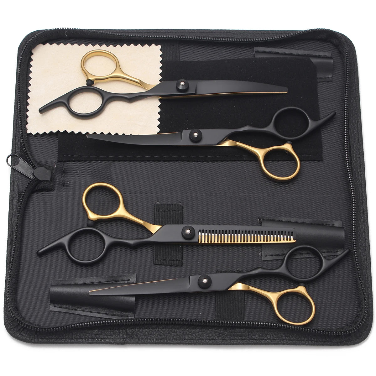 Dog Grooming Scissors 6" JP Stainless Pet Hairdressing Scissors Cutting Scissors Thinning Shears Comb Curved Scissors Z3001