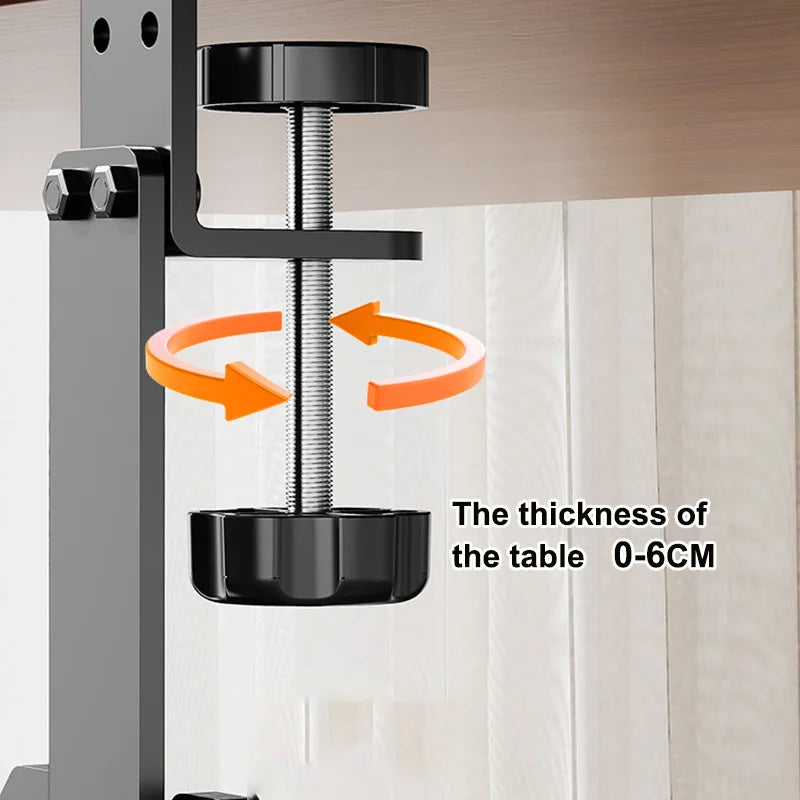 New Multi Functional Shelf Desk Under Table Hanging Metal Cable Holder Kitchen Organizer No-Drill Standing Desk Organizer
