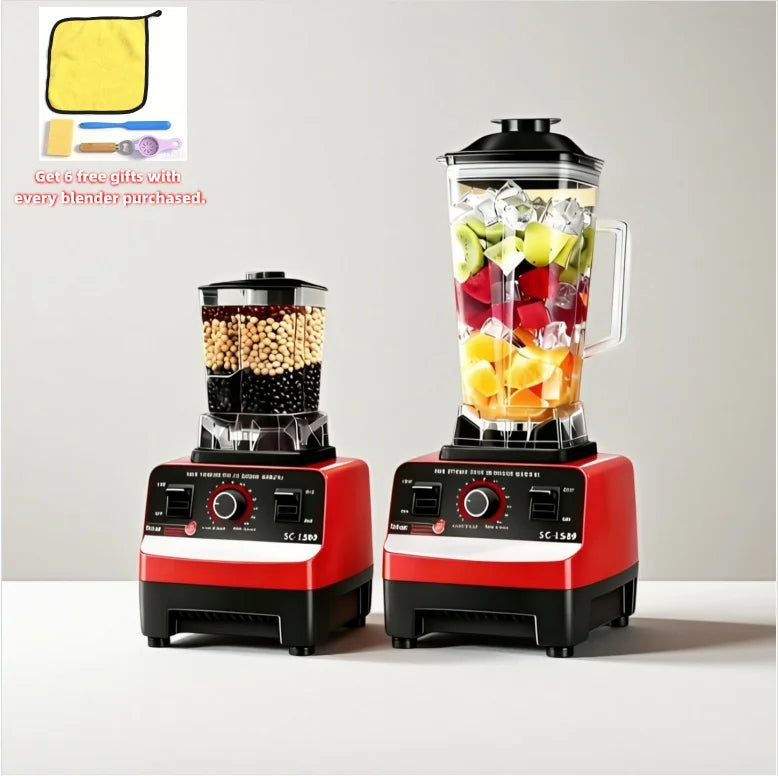 2-in-1 Professional Blender & Mixer - 2L High Power Ice Crusher, Smoothie Maker, Soy Milk & Food Processor for Home Kitchen