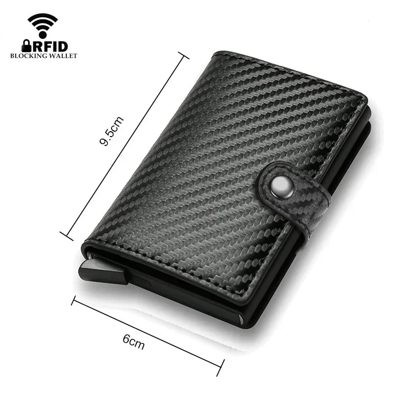 Rfid Visit Credit Card Holder Storage Luxury Small Smart Wallet Metal Business Cardholder Case Women Minimalist Walet for Men