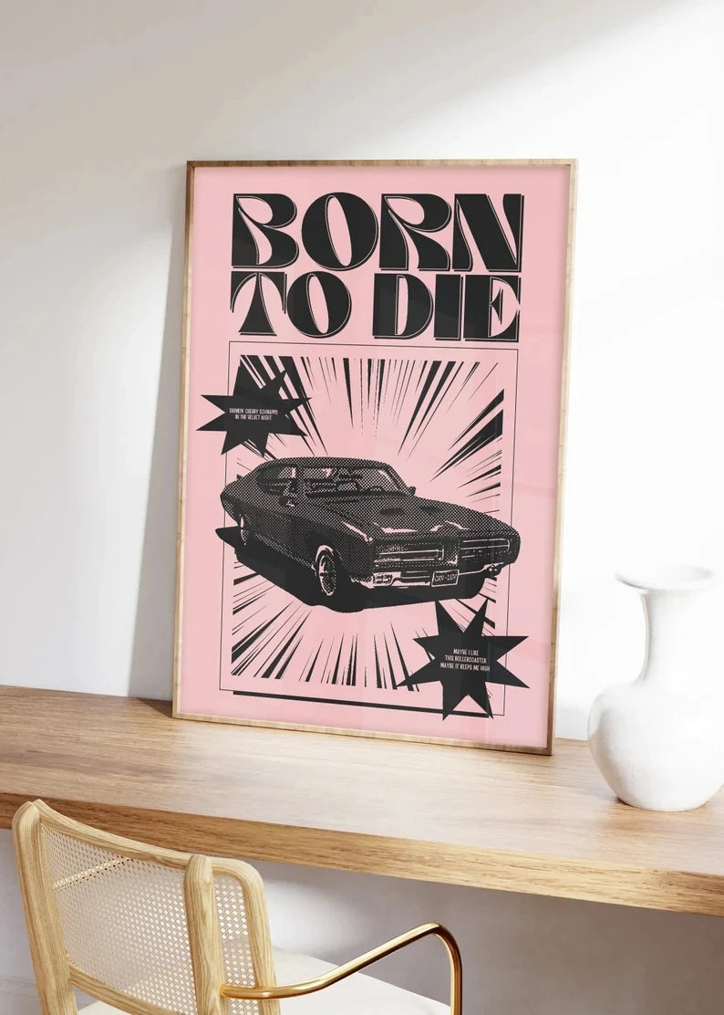 Singer Lana Del Rey Trendy Music Album Lyrics Cover Born To Die Poster Canvas Painting Wall Art Pictures Home Dorm Decor Gift
