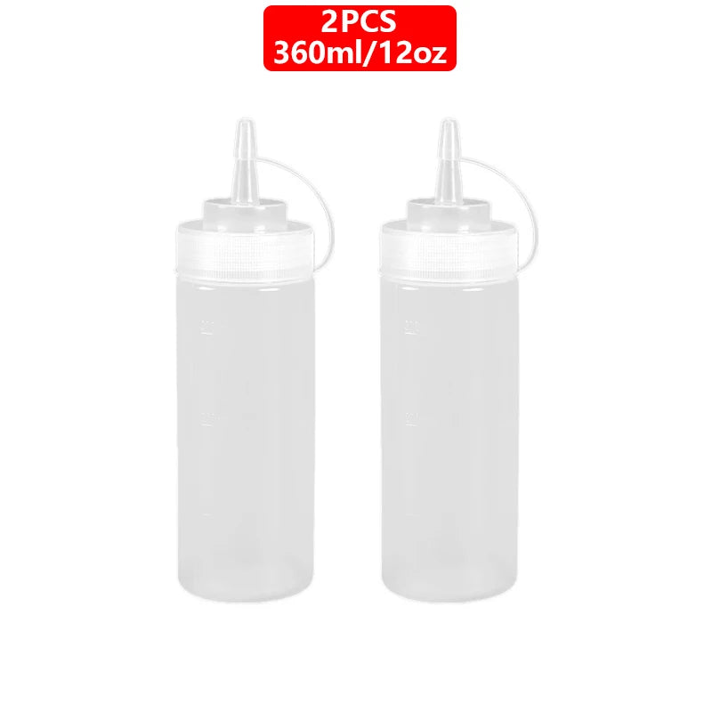 Large Squeeze  Condiment Squeeze Bottles Hot Sauces Olive Oil Bottles Ketchup Mustard Dispensers Kitchen Accessories Gadgets