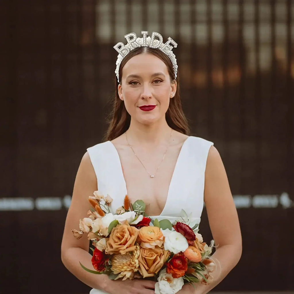 Bride to Be Pearl Crown Headband Bach Bachelorette Hen