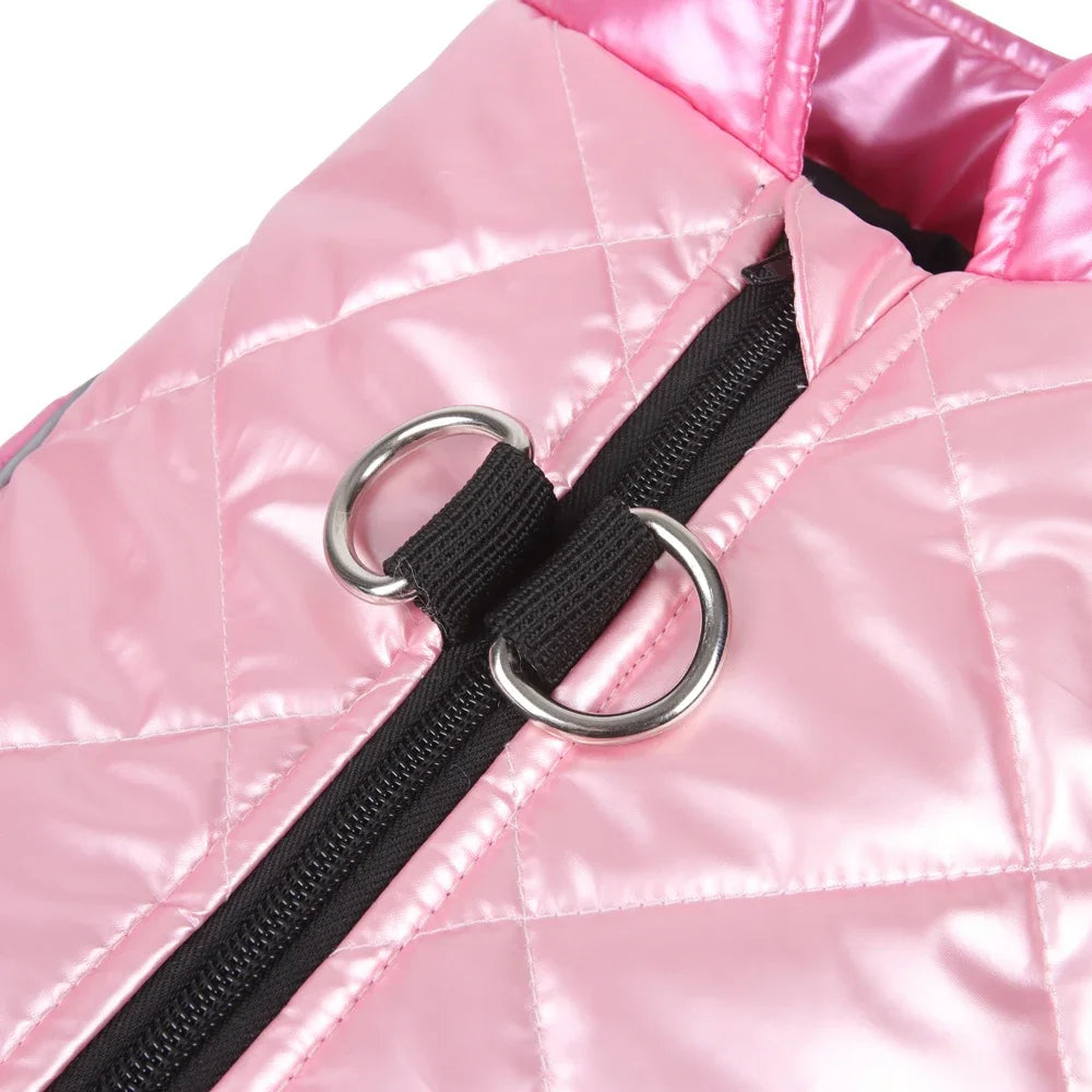 Pet Dog Clothes Waterproof Winter Warm Puppy Jacket Coat with D-ring Reflective Windproof Vest Outfits Chihuahua Pug Costume