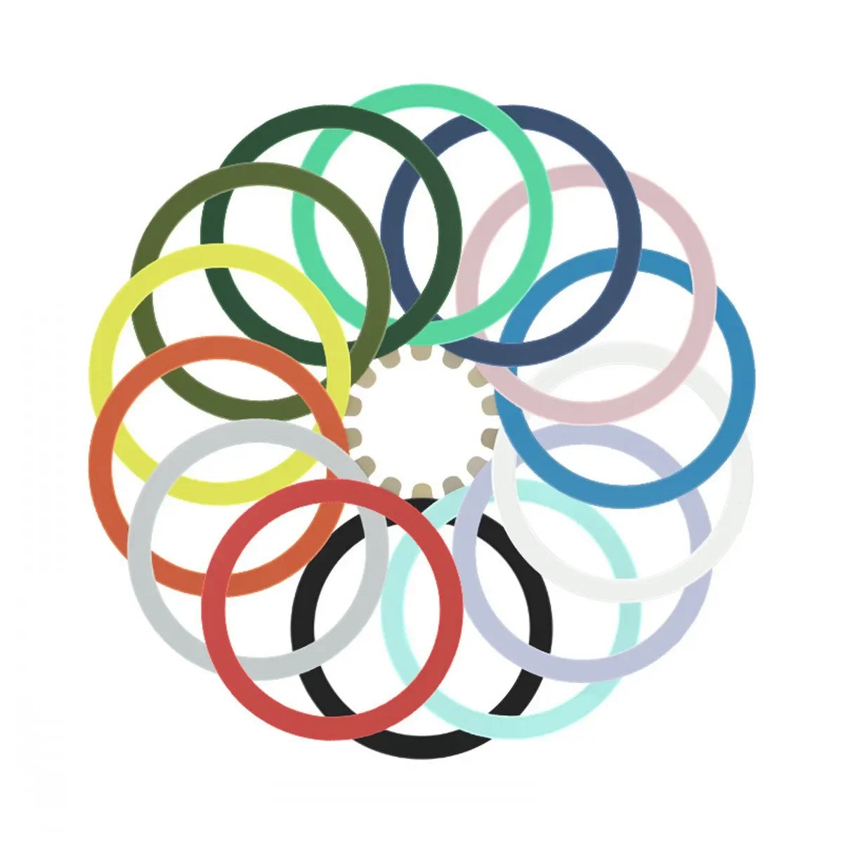Colourful Silicone MagSafe Metal Ring Universal Sticker Support Wireless Charger Magnetic Patch Sheet for IPhone 12-17 Series