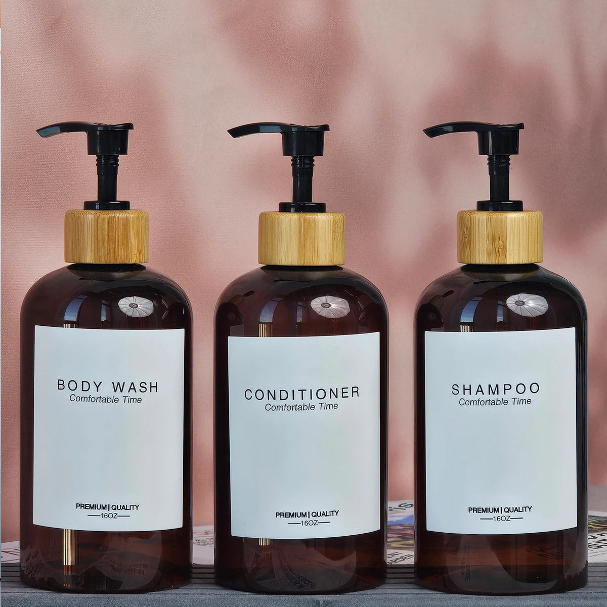 Boston Shower Soap Dispenser Bathroom Liquid Shampoo Soap Bottle Refillable Kitchen Hands and Dish Soap Bottle for Home Decor