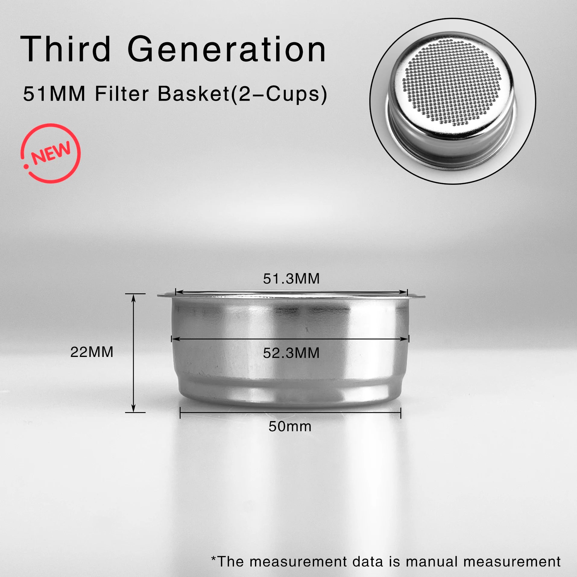 51MM Coffee Filter Basket Replacement Stainless Steel For Delonghi Bottomless Portafilter Espresso Good Accessories Barista Tool