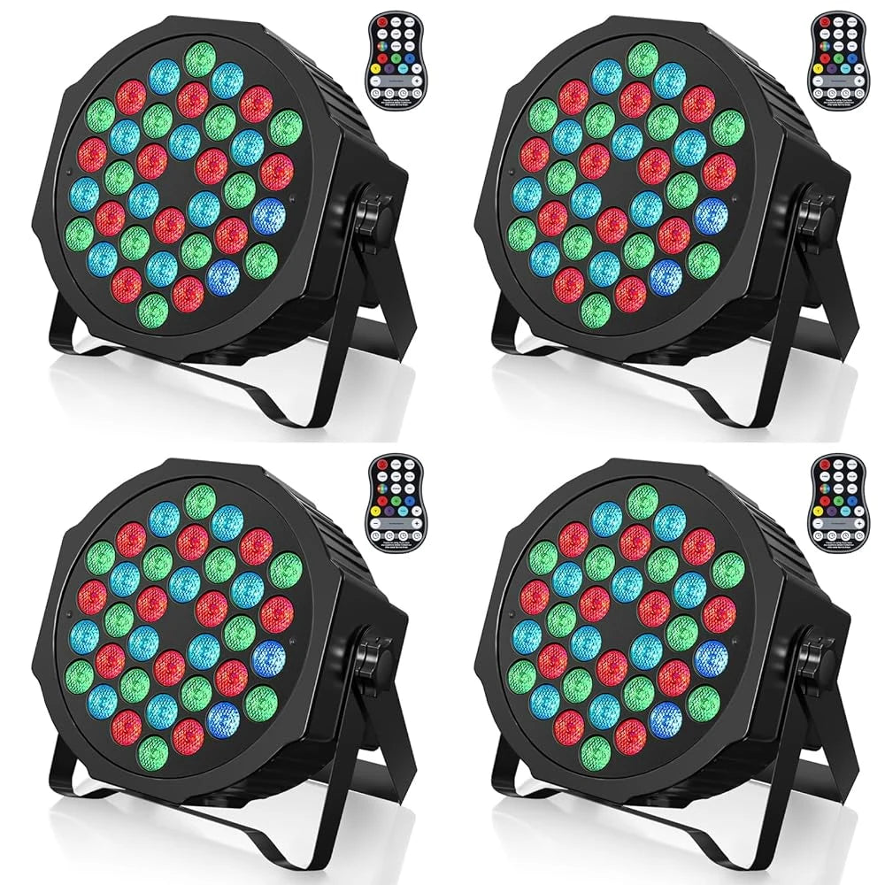 U'king 4PCS 36LED Par Light Dmx512 RGB LED Uplights