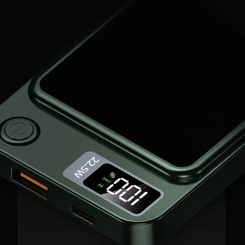 10000mah Portable Macsafe Magnetic Power Bank Fast Wireless Charger For iphone 12 13 14 Pro Max External Auxiliary Battery Pack