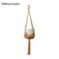 Macrame Plant Hanger Handmade Cotton Rope Hanging Basket Boho Style Planter Holder for Indoor & Outdoor Home Decor