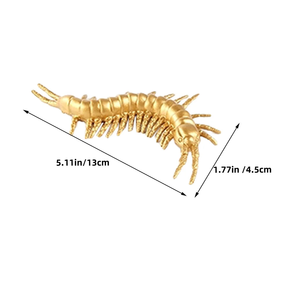 Gold Insects Toys Smooth Surface Sturdy Plastic Material Biology