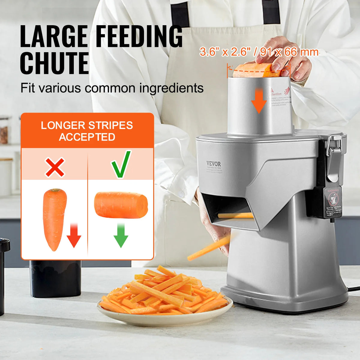 SucceBuy Electric Vegetable Slicer 4 in 1 Multifunctional Food