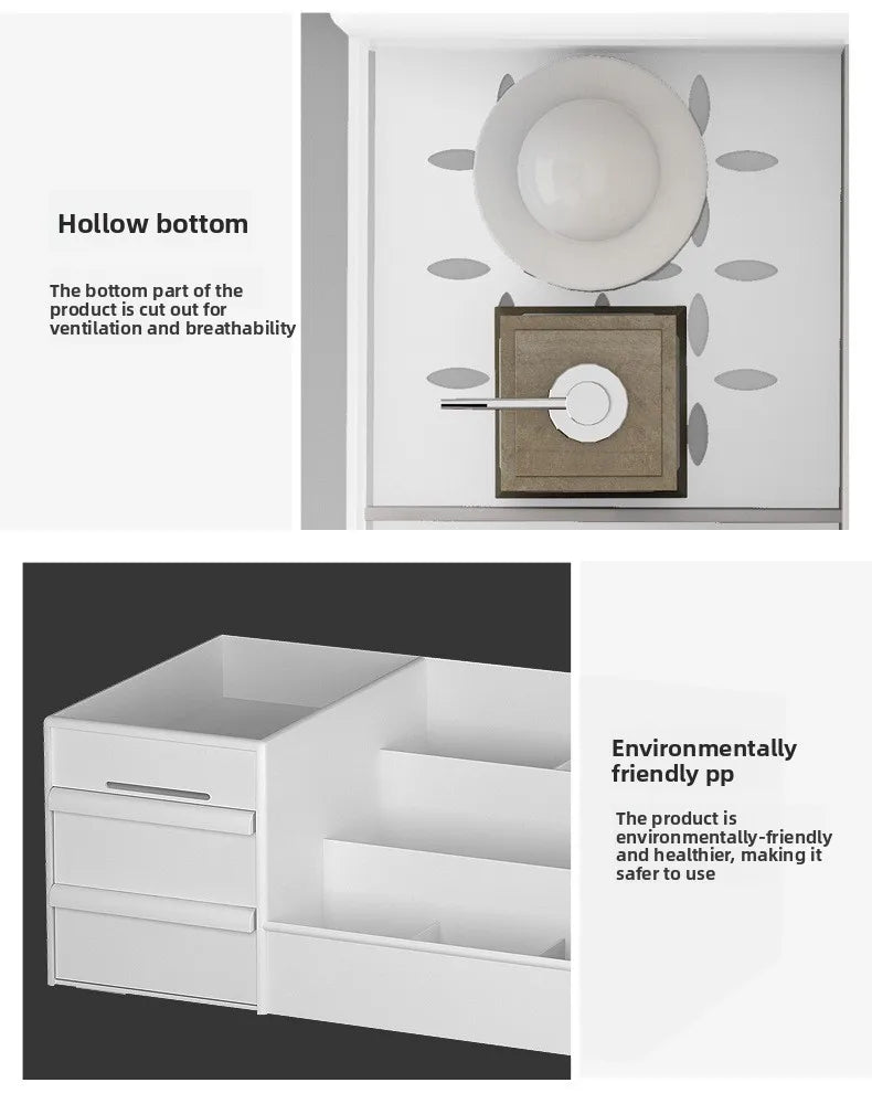 Plastic Drawer Style Makeup Storage Organizer Cosmetic Storage Box Classification Rack Bathroom Bedroom Desk Organizer