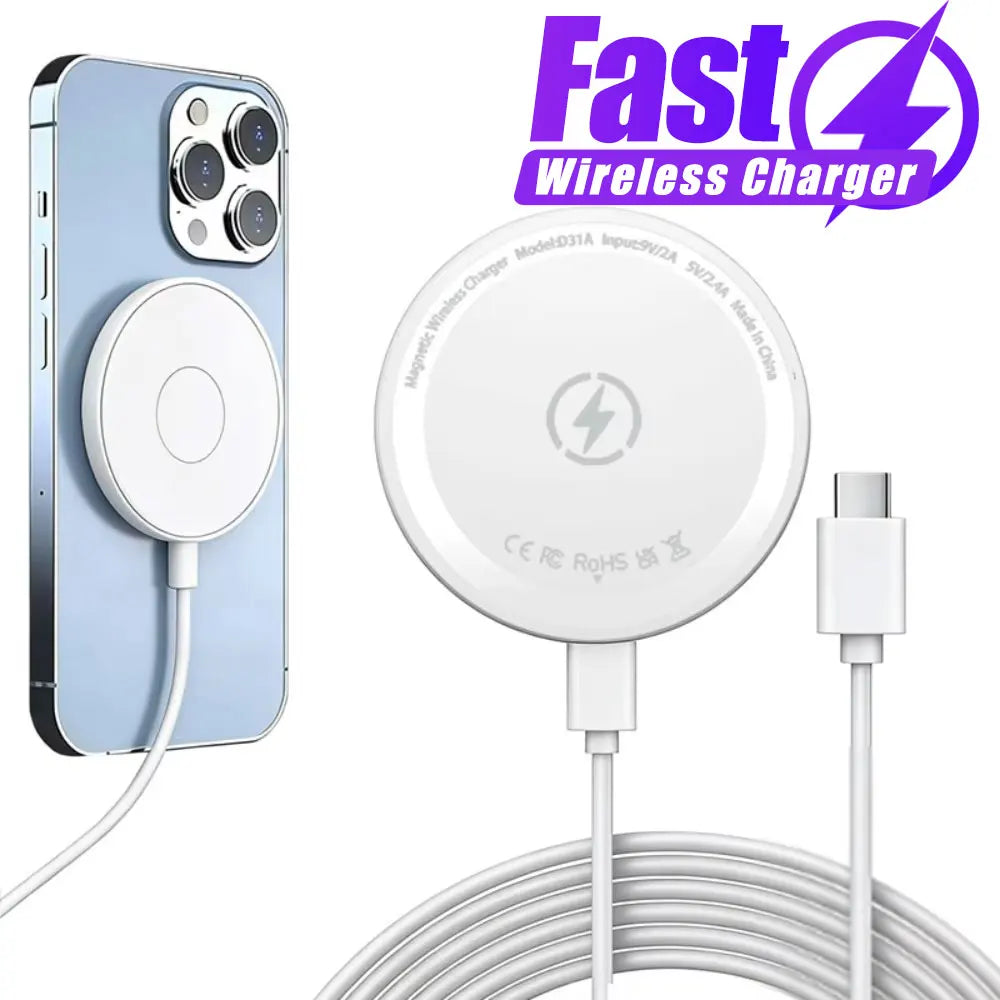 Magnetic Wireless Charger Pad Stand For Magsafe iPhone 17 16 Pro Max 15 14 13 12 Airpods 4 Pro 3/2 Magnet Fast Charging Station