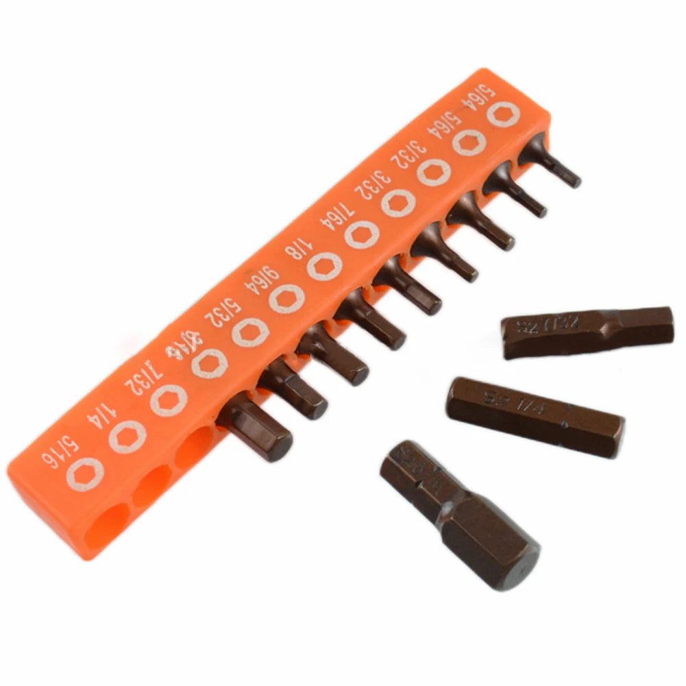 12/24pcs Hex Screwdriver Bit Set Alloy Steel Magnetic Set 25mm