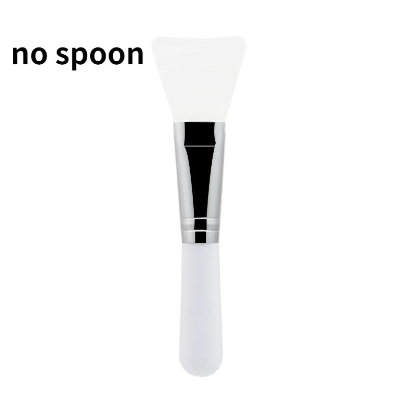 1PC Professional Double Ending Soft Bristle Silicone Wear-resistant Facial Flexible Mask Brush Skin Care Cleaning Beauty Tools