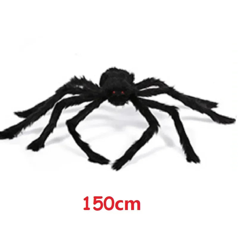 Halloween Black Scary Giant Spider Huge Spider Web Halloween