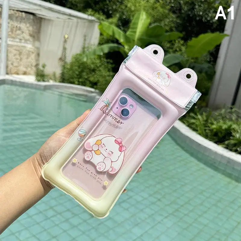 Universal Cartoon Waterproof Phone Case Pouch Swimming Underwater Photography