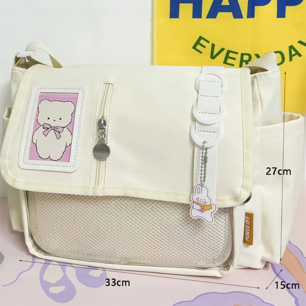 Y2K Transparent Crossbody Bag Lightweight Waterproof JK Ita Bag