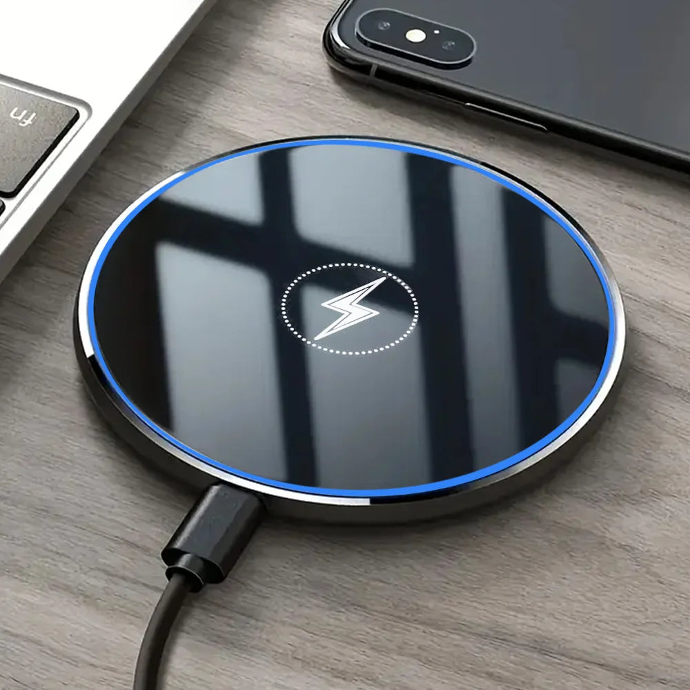 Wireless Charger Stand Pad, Fast Induction Charging Dock Station, iPhone 17, 16, 15, 14 Pro Phones