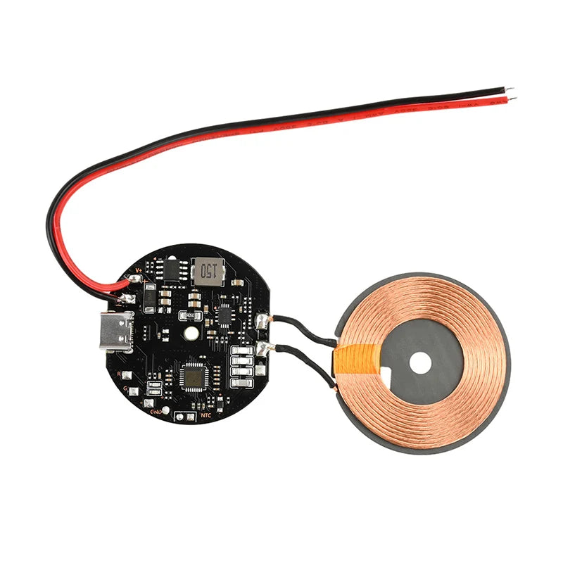 20W High Power Wireless Charger Transmitter Module 12V/24V Type-C Fast Charging Circuit Coil Charger Board for Mobile Phone
