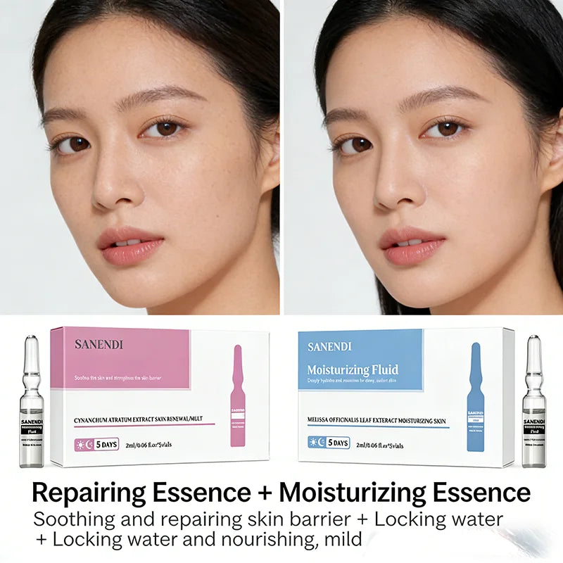 5Vials Peptide Salmon DNA ampoule Serum Moisturise AQUA Serum Face oil control Skin Care nourishing and moisturizing Essence