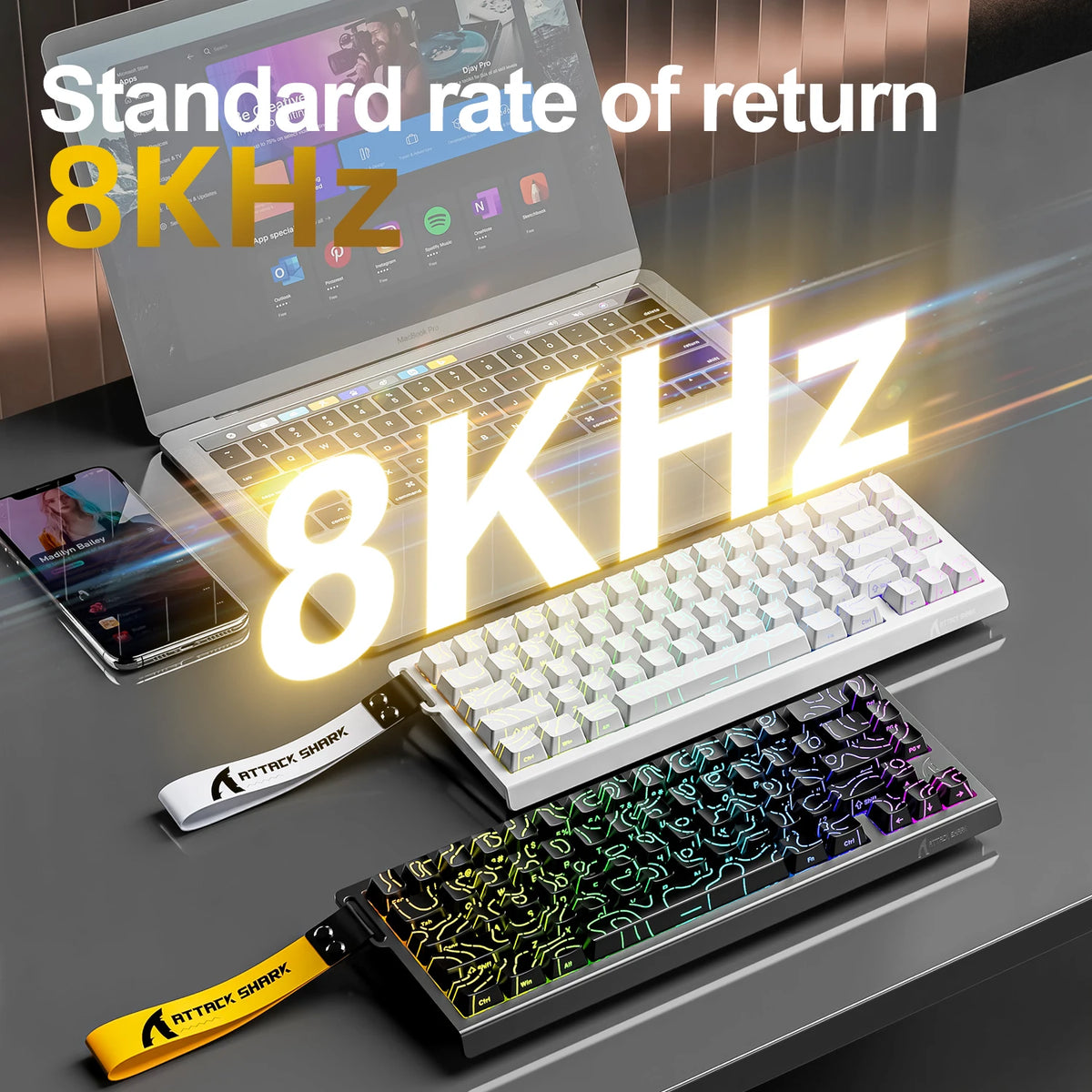ATTACK SHARK X68HE X68Pro He Magnetic Mechanical Keyboard for