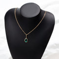 Zircon Drop Pendant Necklaces Stainless Steel