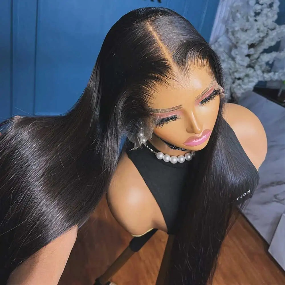 Glueless Straight Human Hair Lace Front Wig