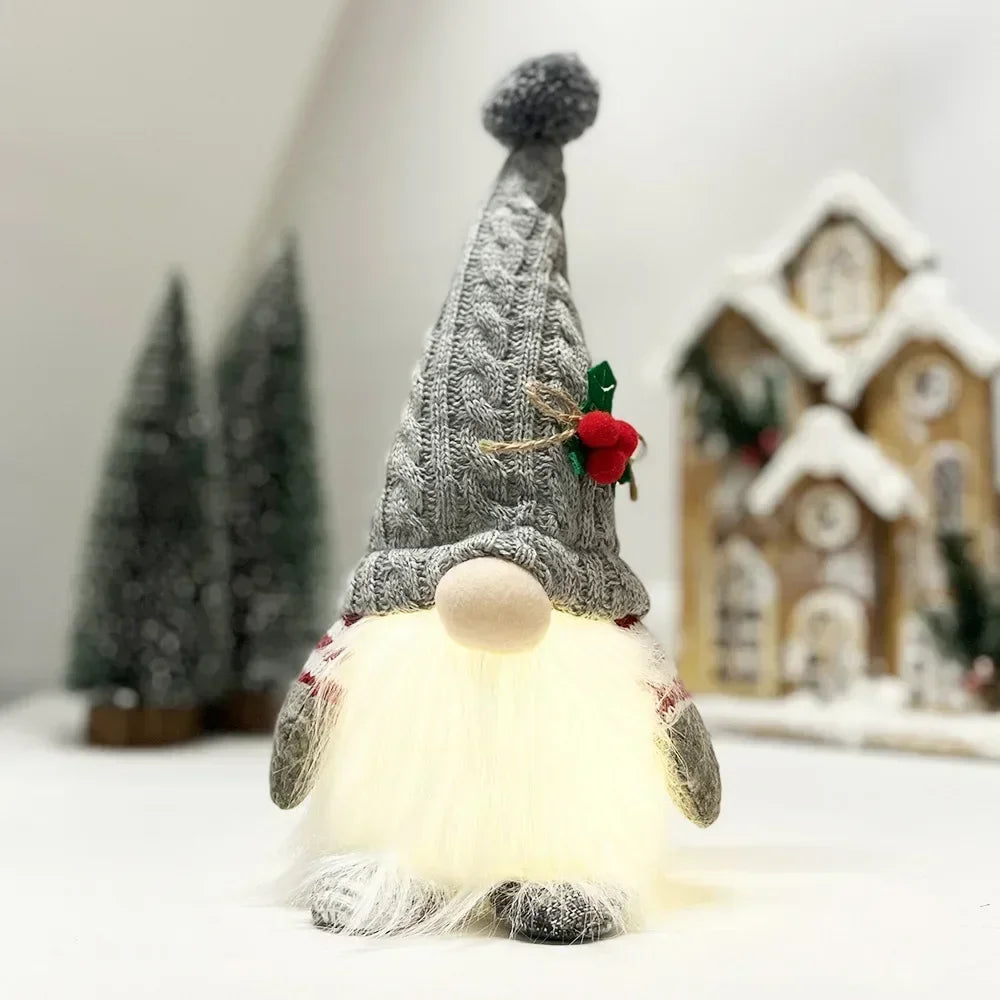 Christmas Doll Gift Ornament Christmas High end Lantern Dwarf Knitted Hat Rudolf Doll Ornament santa gnome christmas decorations