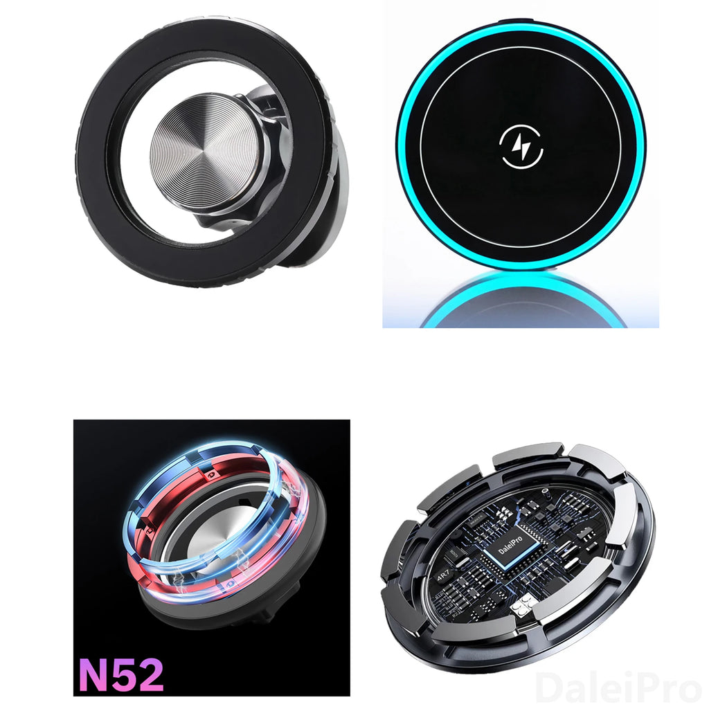 Double Car Phone Holder With Storage Box Base Magsafe Wireless Charger Phone Mount For Suzuki Jimny 2018-2024 2025 JB64 JB74