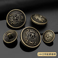 Vintage Gold Black Round Metal Shank Buttons for Diy Craft Handmade Clothing Coat Suit Sweater Scrapbooking Sewing Supplies
