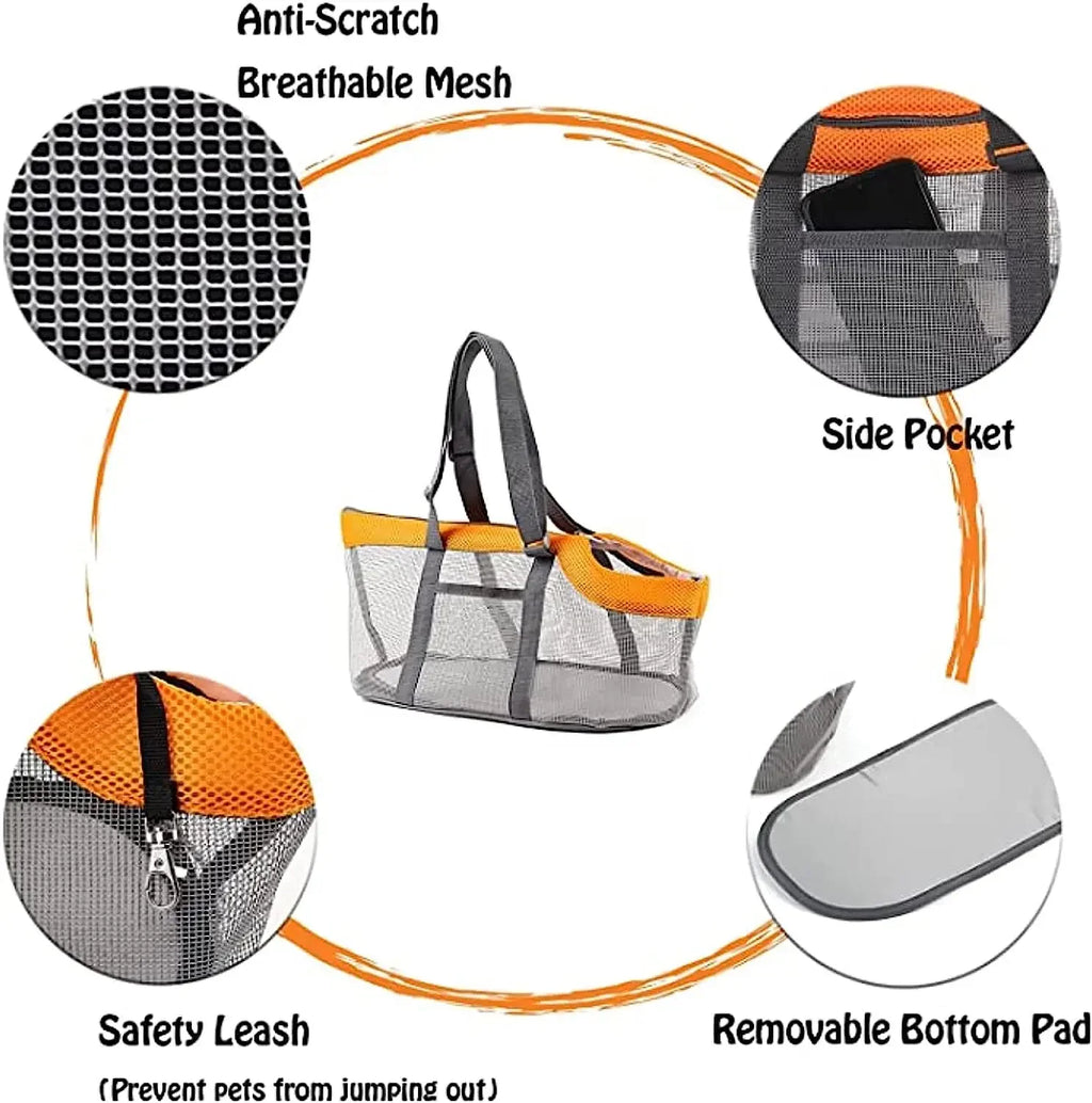 Pet Carrier Bags Mesh Foldable Pet Carrier Handbag Purse for Small Dogs Miniature Schnauzer Miniature Dogs Accessories