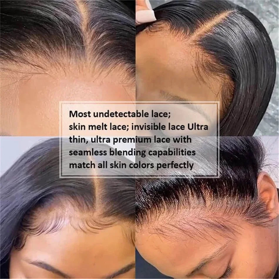 HD Lace Front Human Hair Wigs Straight 13x4 13x6 Transparent Lace