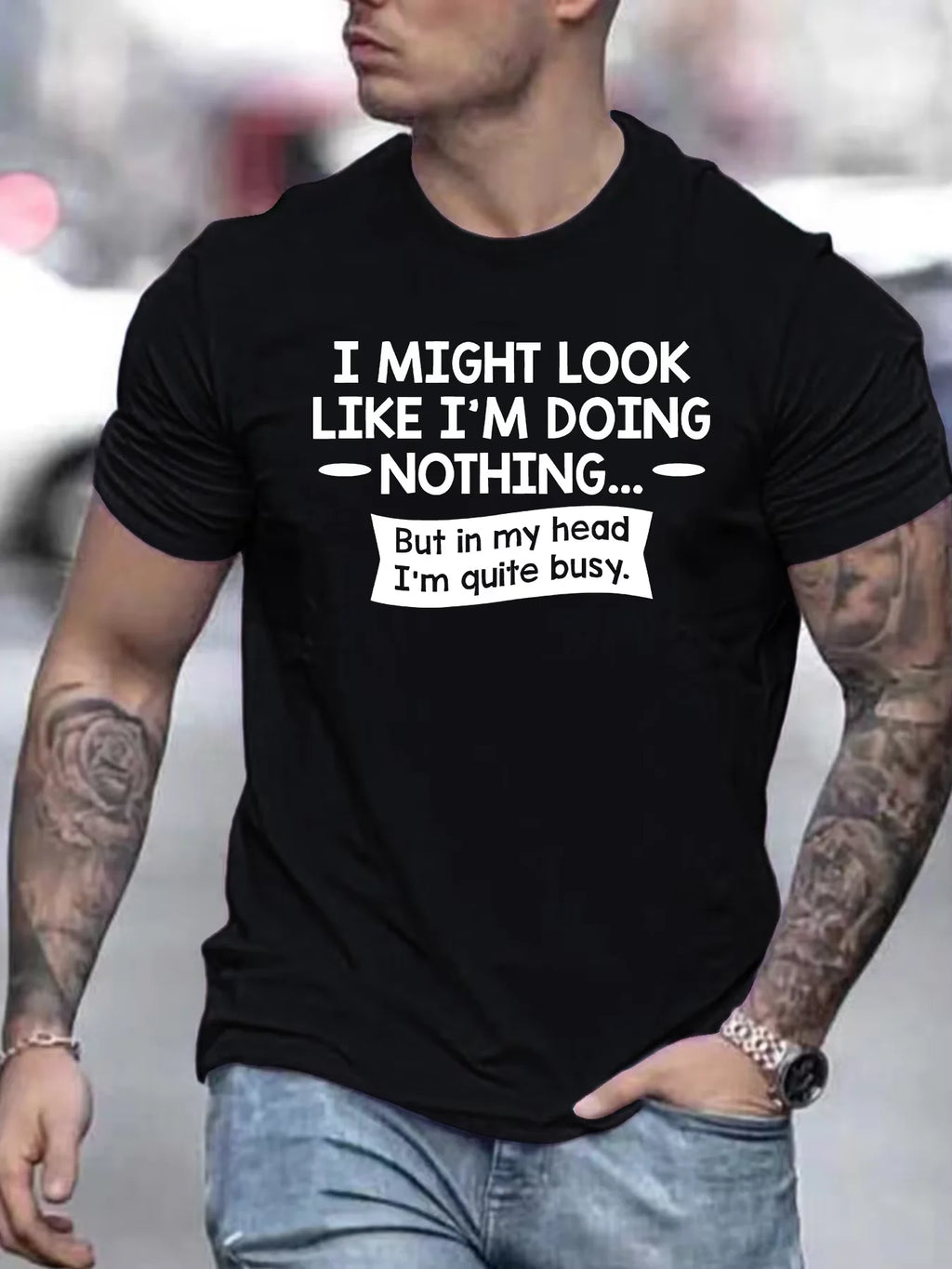 220 Grams Round Neck Short Sleeve Men's T-Shirt