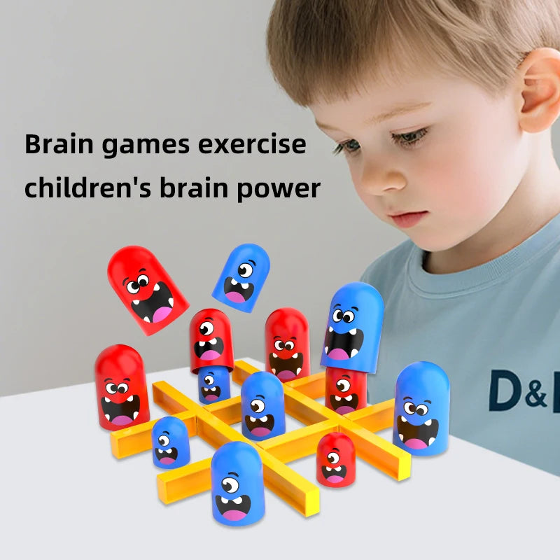 Tic-Tac-Toe Eat-and-Be-Sized Stacking Cups Dual Battle Board Game Parent-Child Interactive Logic Thinking Tabletop Toy